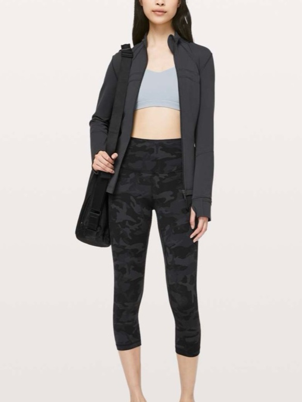 Lululemon Align Crop 21" size 8 Incognito Camo Multi Grey Black